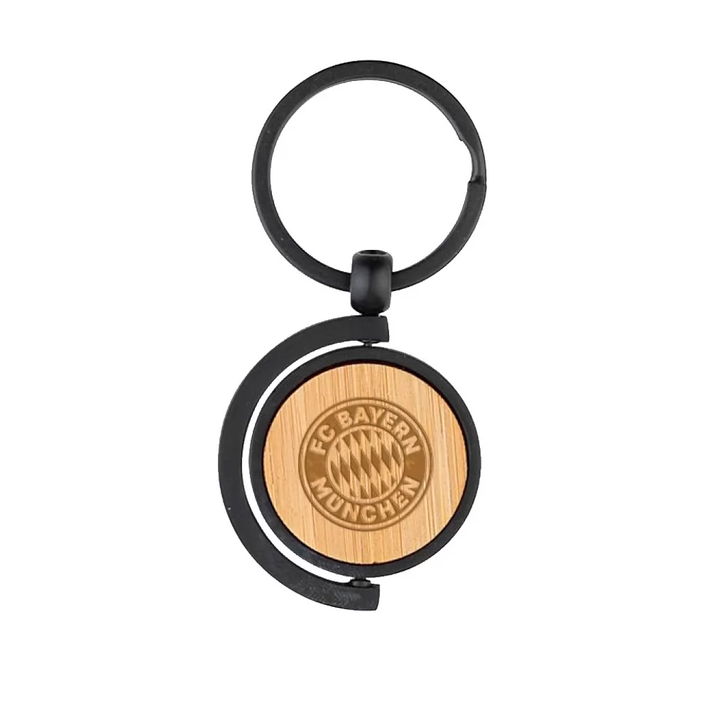 Chaveiro de Metal com detalhes em Bambu Personalizado