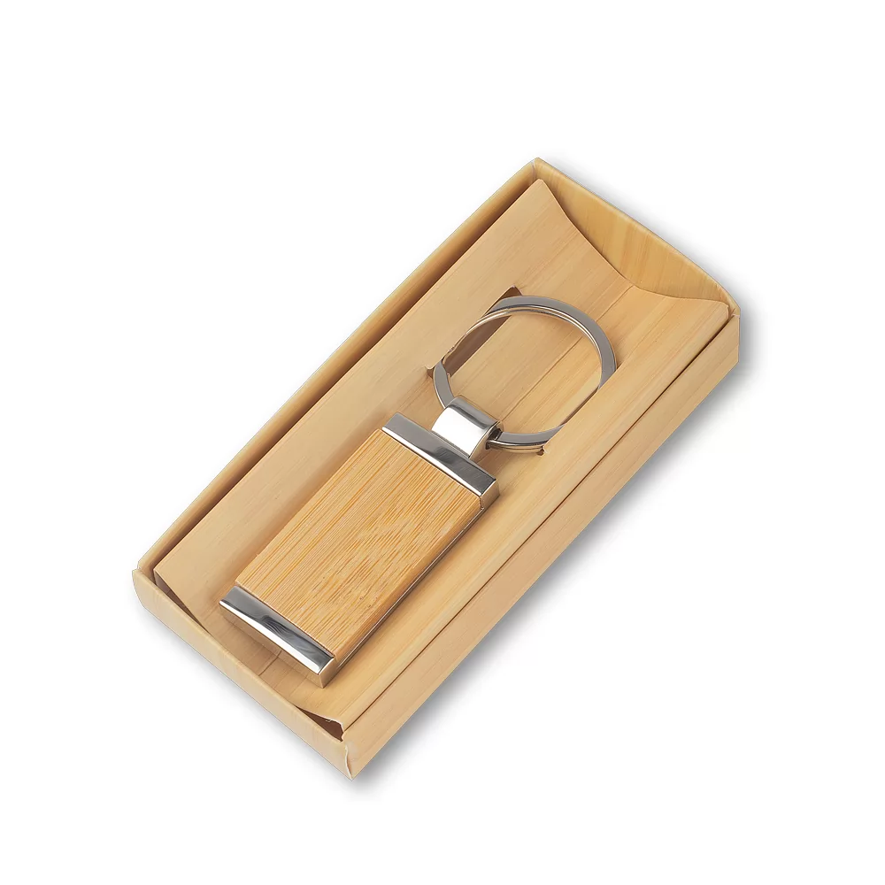 Chaveiro de Metal com Madeira Personalizado