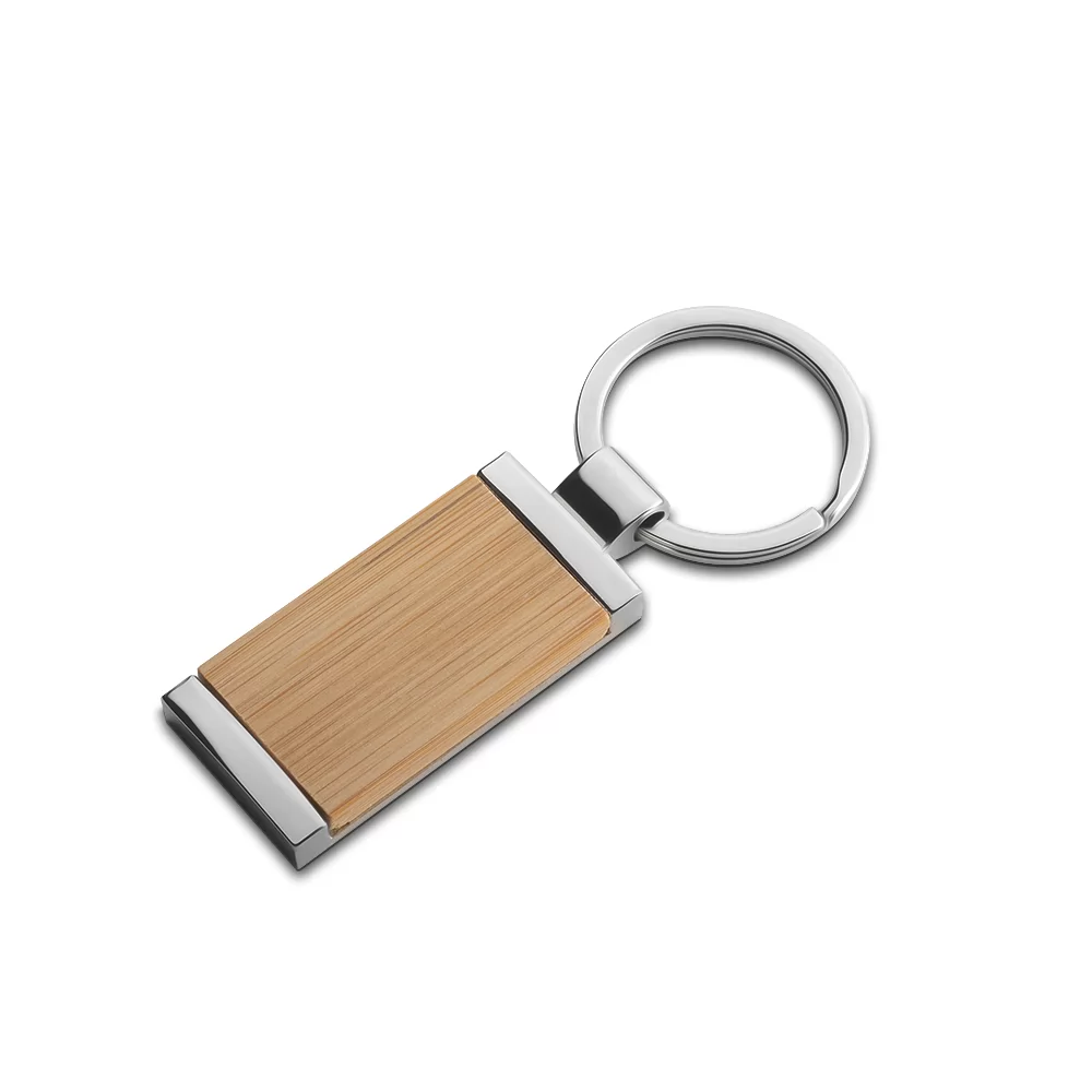 Chaveiro de Metal com Madeira Personalizado