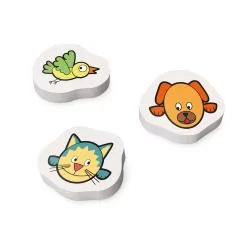 Conjunto com 3 borrachas Personalizado