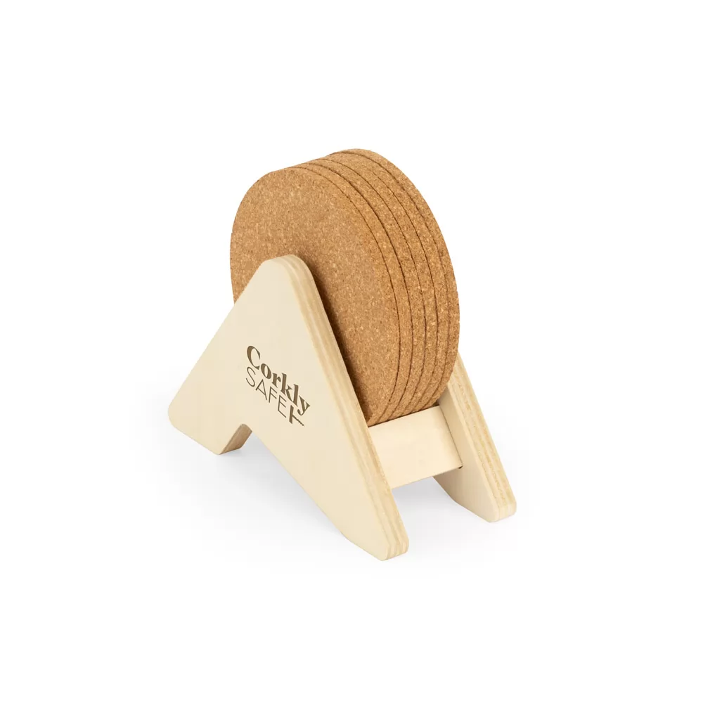 Conjunto de Porta Copos em Cortiça 6 Peças Personalizado