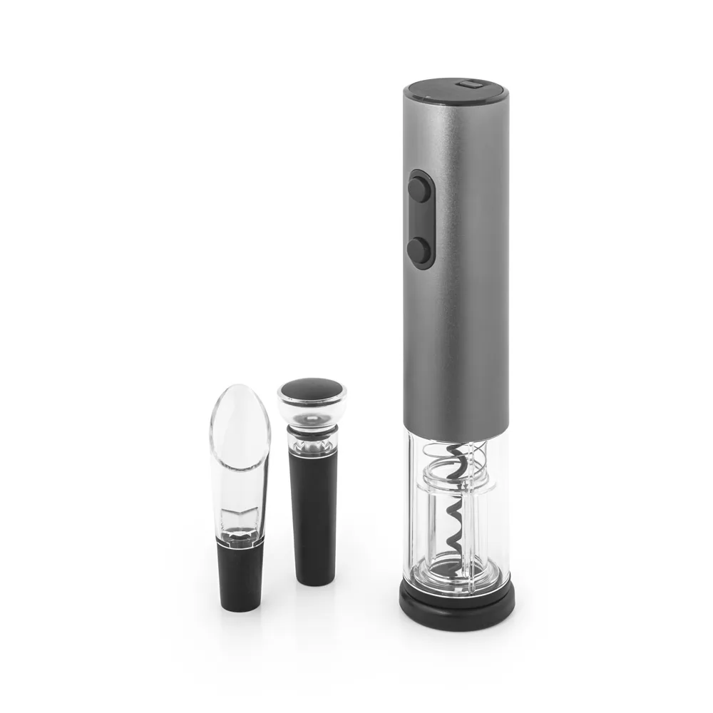 Conjunto de saca-rolhas elétrico em alumínio e acessórios Personalizado