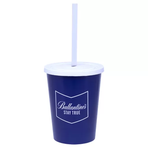 Copo 450ml Com Tampa e Canudo In Mold Label Personalizado