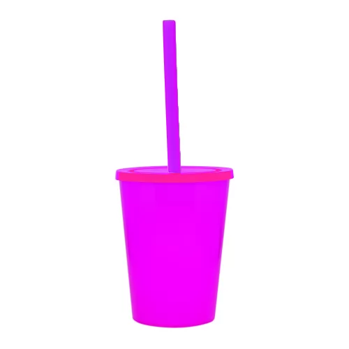Copo 450ml Com Tampa E Canudo Personalizado