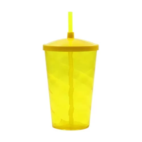Copo 700ml Espiral Com Tampa e Canudo Personalizado