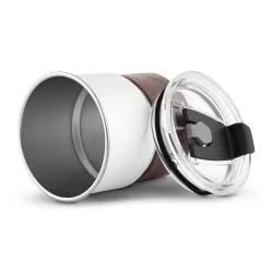 Copo de Inox com Madeira e Canudo 250 ml Personalizado Copo de Inox com Madeira e Canudo 250 ml Personalizado