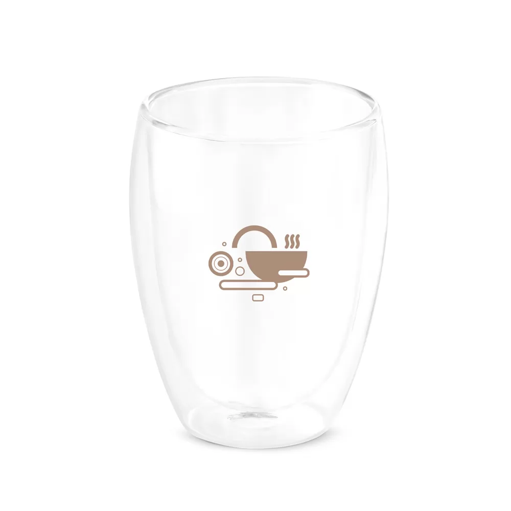 Copo de Vidro Parede Dupla 350 ml Personalizado