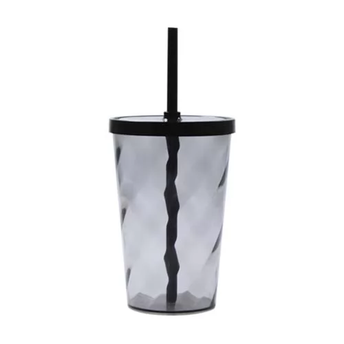 Copo Espiral 550 ml com Tampa e Canudo Personalizado