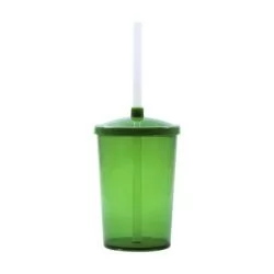 Copo Plástico 350 ml Com Tampa e Canudo Personalizado Copo Plástico 350 ml Com Tampa e Canudo Personalizado