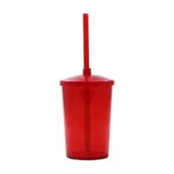Copo Plástico 350 ml Com Tampa e Canudo Personalizado Copo Plástico 350 ml Com Tampa e Canudo Personalizado