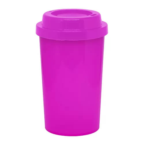 Copo Plástico 400 ml Com Tampa para Café Personalizado