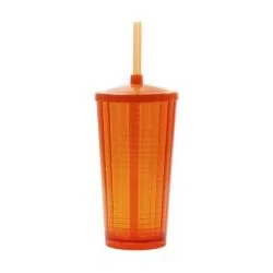 Copo Plástico Com Tampa e Canudo 400ml Pixel Personalizado Copo Plástico Com Tampa e Canudo 400ml Pixel Personalizado
