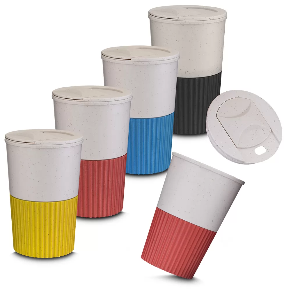 Copo plástico de 400ml em Fibra de Trigo Personalizado