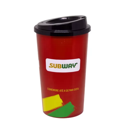 Copo Plástico para Café 600 ml In Mold Label Personalizado