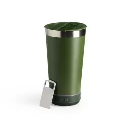 Copo térmico de inox com caixa de som e capacidade 400ml. Personalizado