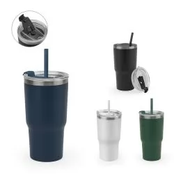 Copo Térmico de Viagem em Aço Inox Reciclado 600 ml Personalizado Copo Térmico de Viagem em Aço Inox Reciclado 600 ml Personalizado