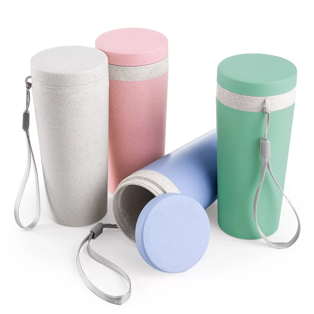 Copo Térmico Fibra de Bambu de 350ml Personalizado