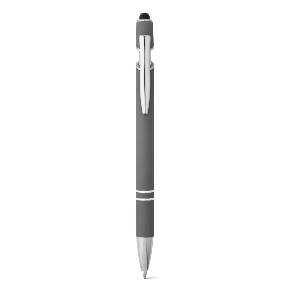 Esferográfica em alumínio com ponteira touch Personalizada