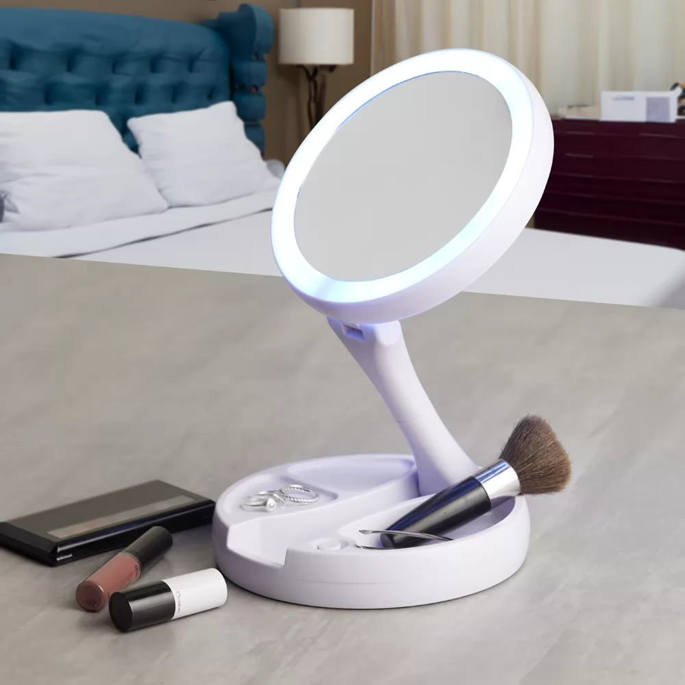 Espelho Dobrável com Led Recarregável Personalizado