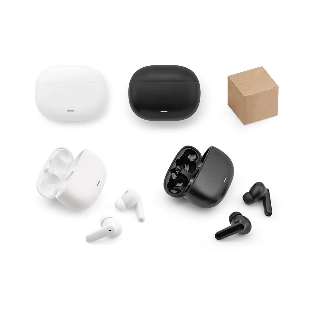 Fone de ouvido wireless em ABS 100% reciclado Personalizado