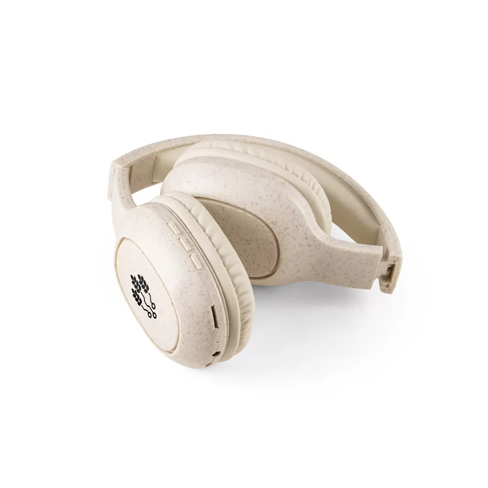 Fones de ouvido wireless dobráveis em fibra de palha de trigo e ABS Personalizados