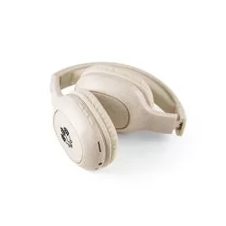 Fones de ouvido wireless dobráveis em fibra de palha de trigo e ABS Personalizados Fones de ouvido wireless dobráveis em fibra de palha de trigo e ABS Personalizados