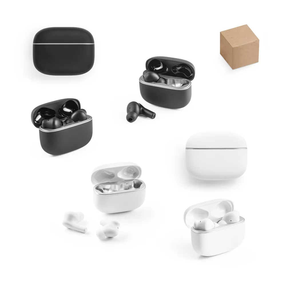 Fones de ouvido wireless em ABS 100% reciclado com ANC Personalizados