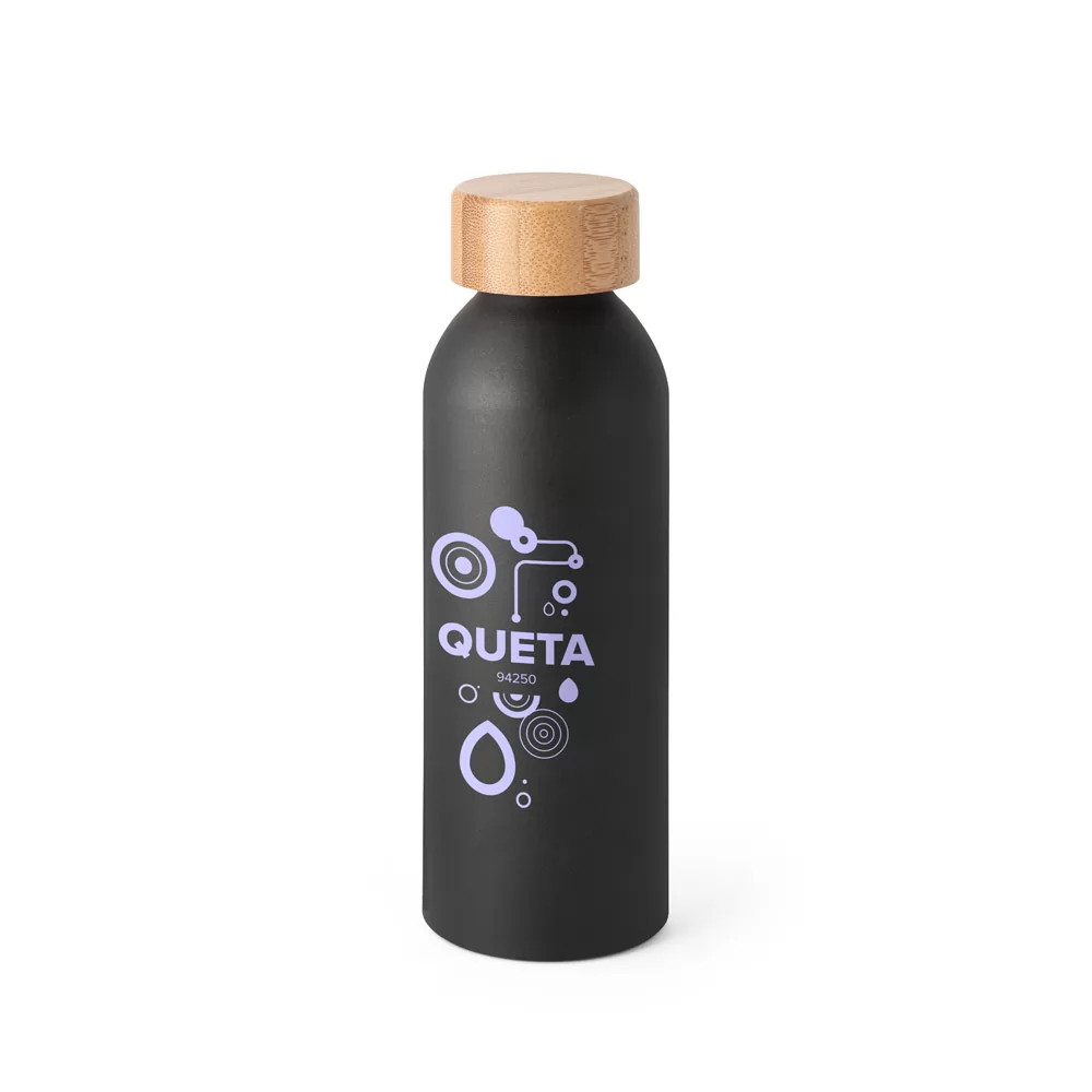 Garrafa Alumínio 550ml Com Tampa de Bambu Personalizada