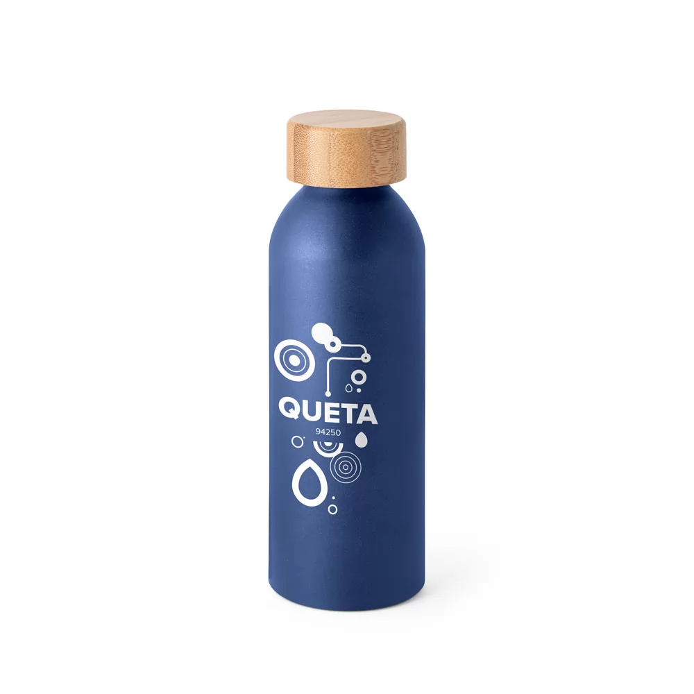 Garrafa Alumínio 550ml Com Tampa de Bambu Personalizada