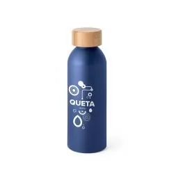 Garrafa Alumínio 550ml Com Tampa de Bambu Personalizada