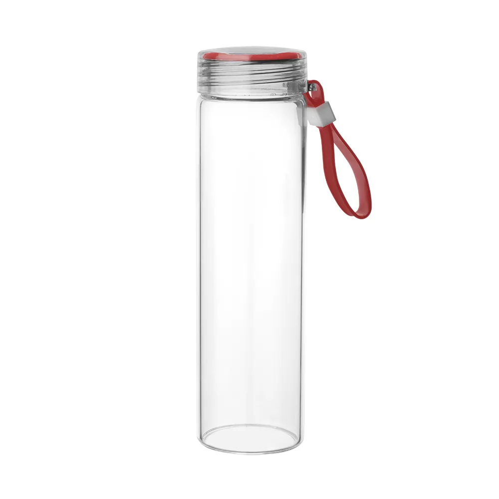 Garrafa de Vidro 400 ml Com Tampa Rosqueável Personalizada