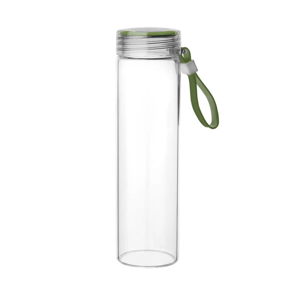 Garrafa de Vidro 400 ml Com Tampa Rosqueável Personalizada