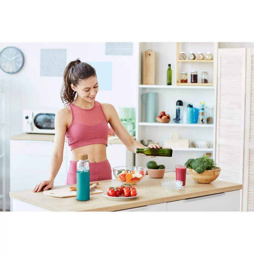 Garrafa de Vidro Borossilicato 600ml Personalizada