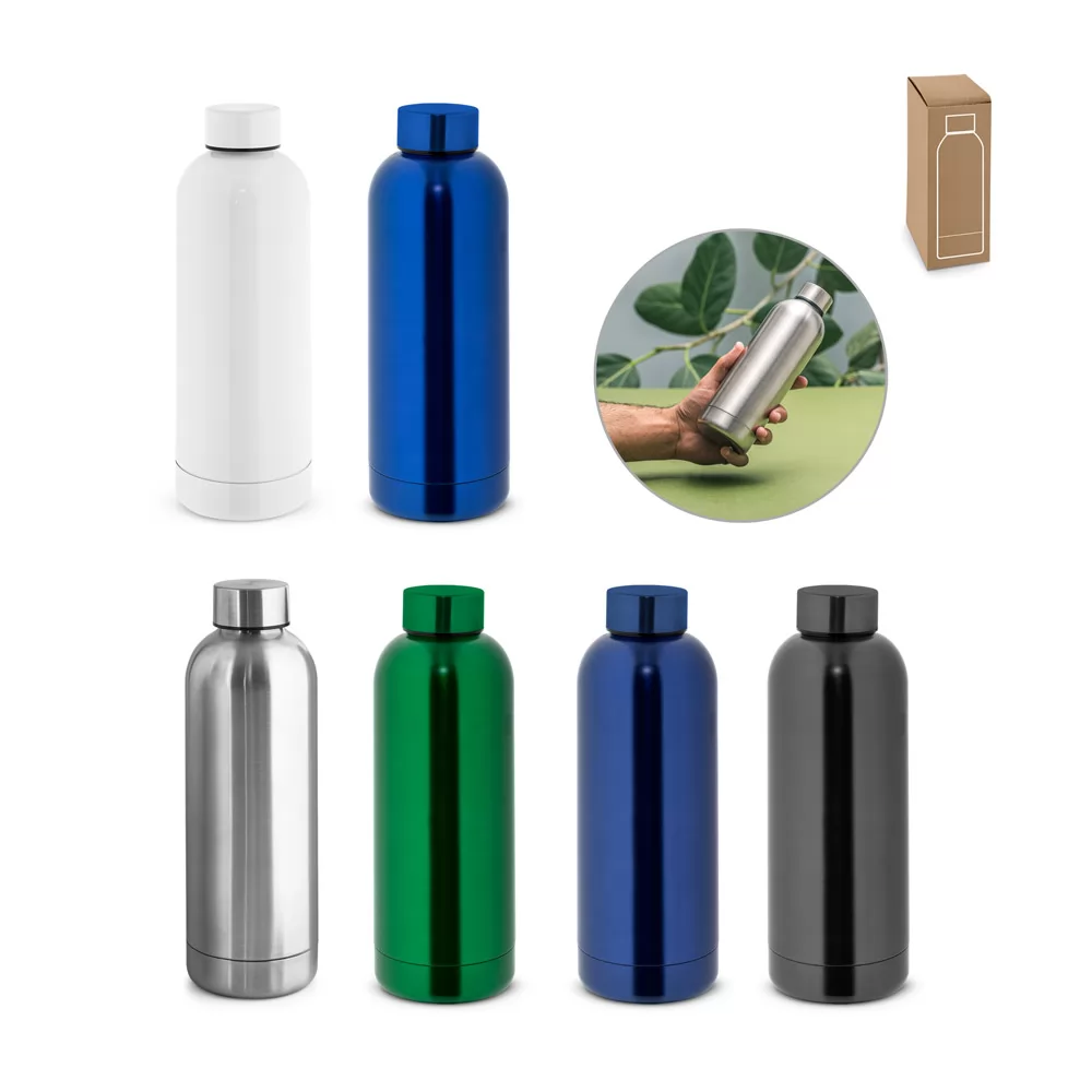 Garrafa em aço inox (90% reciclado) 550ml Personalizada
