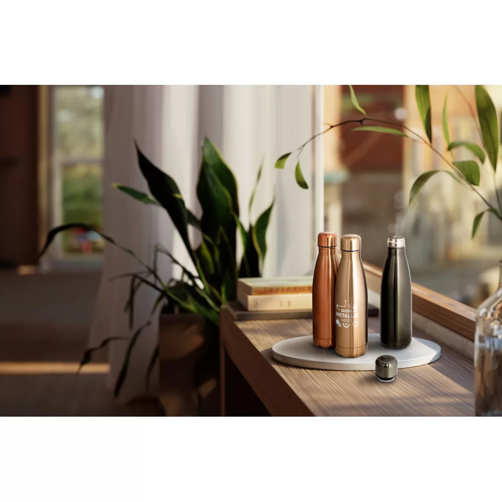 Garrafa em aço inox com acabamento mate metálico 510 mL Personalizada