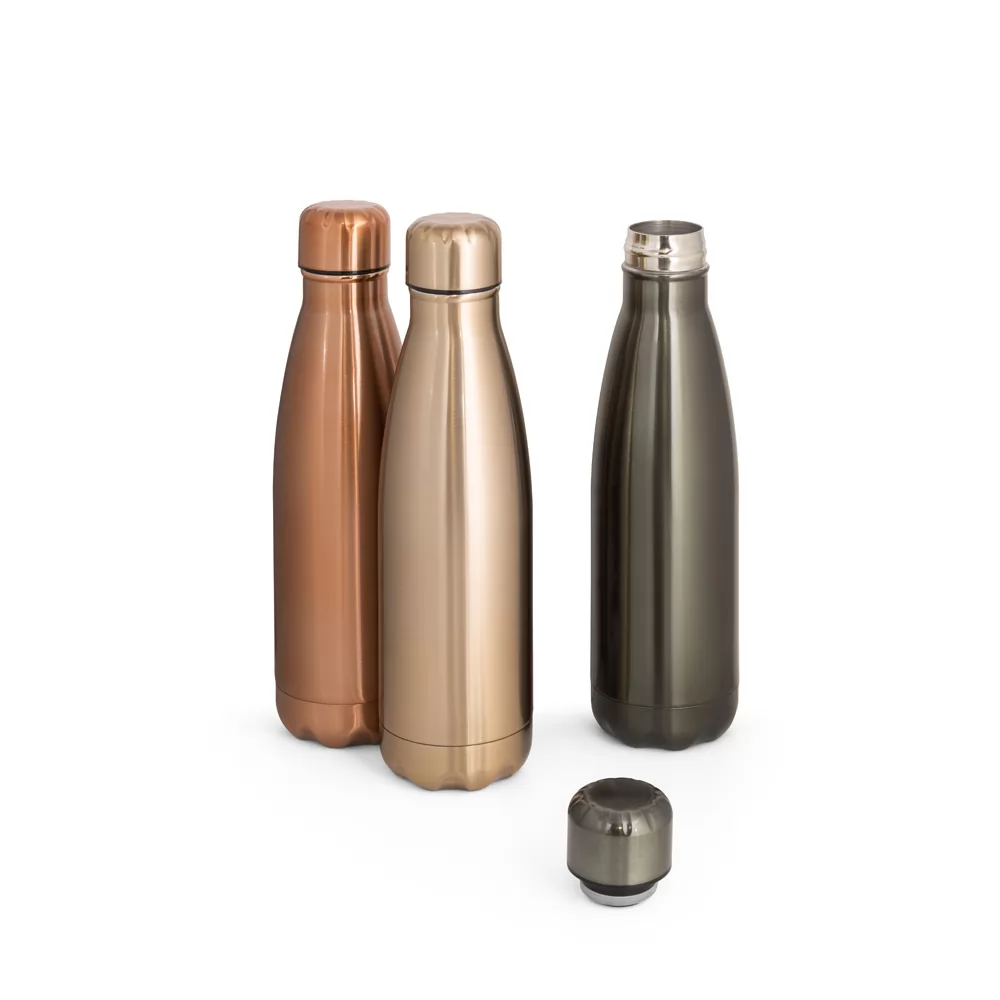 Garrafa em aço inox com acabamento mate metálico 510 mL Personalizada