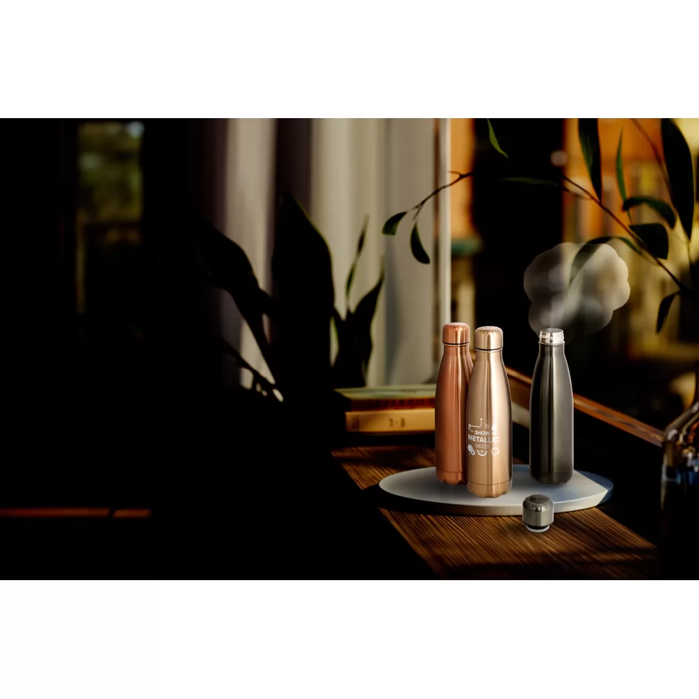 Garrafa em aço inox com acabamento mate metálico 510 mL Personalizada