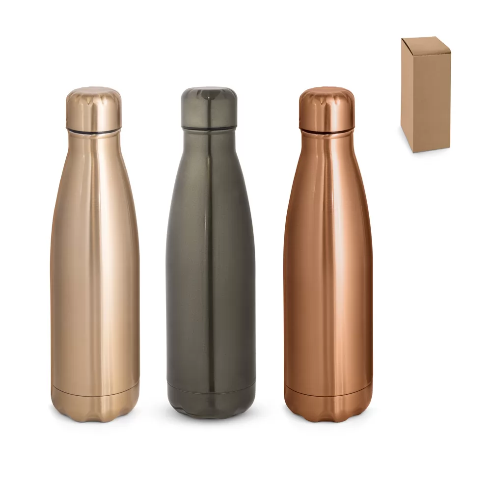 Garrafa em aço inox com acabamento mate metálico 510 mL Personalizada