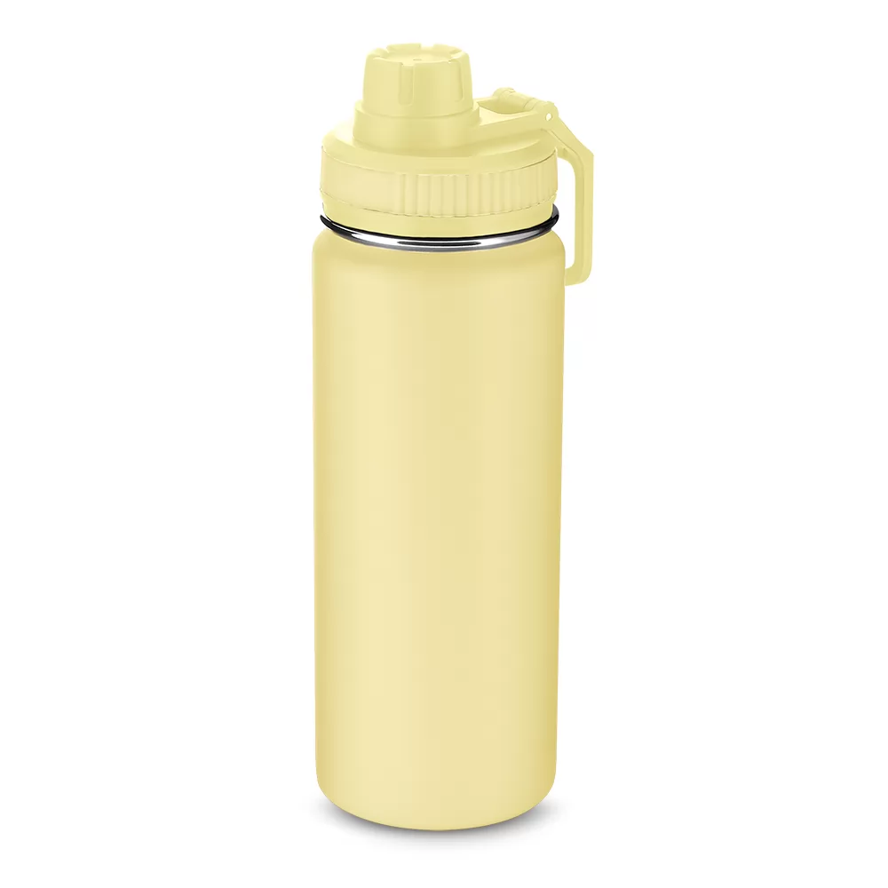 Garrafa em aço inox com capacidade de até 780 ml. Personalizada