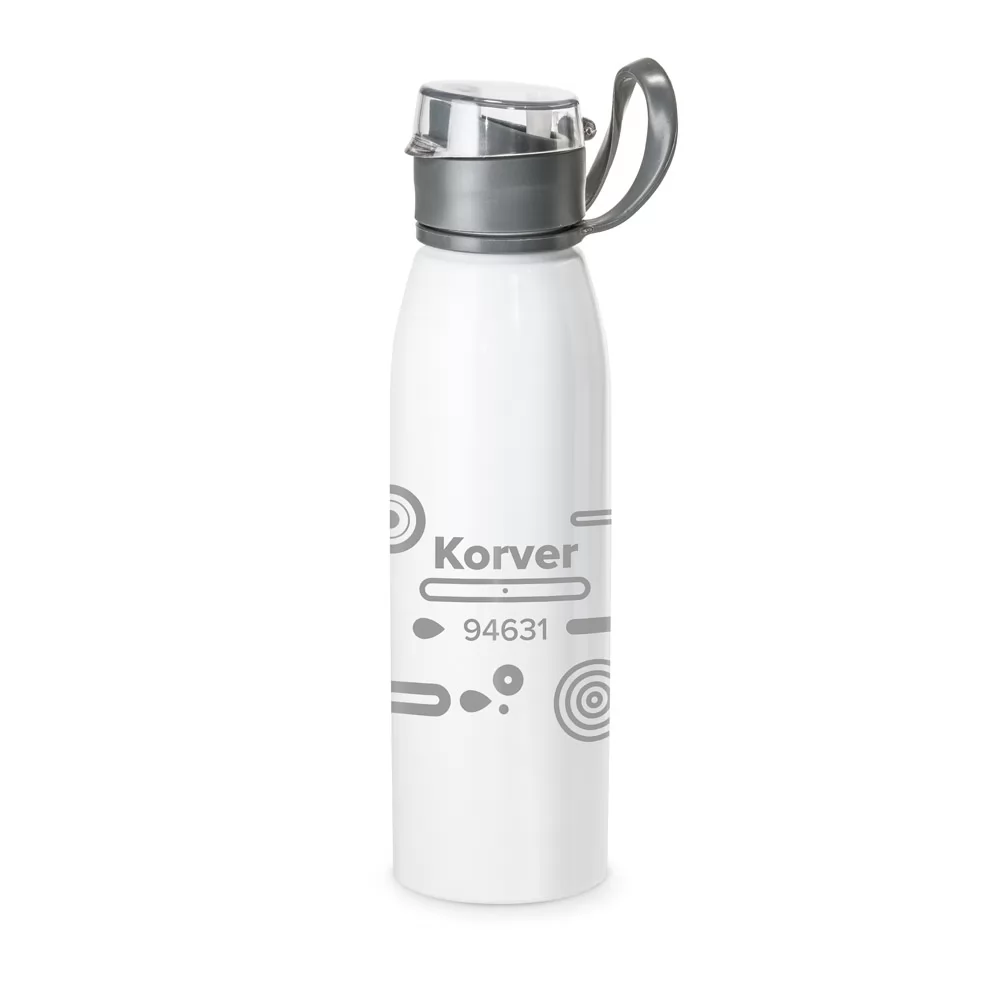 Garrafa em Alumínio 650ml Com Tampa Flip Top Personalizada