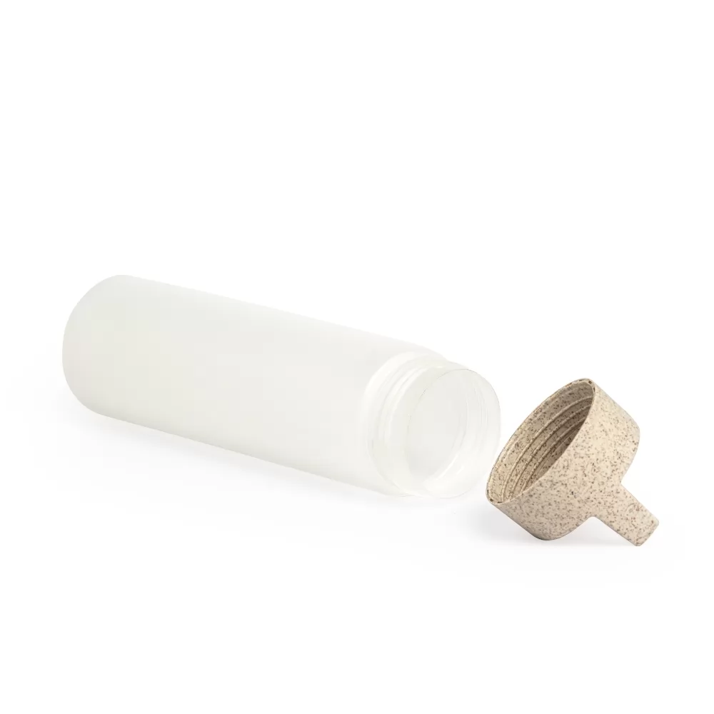 Garrafa Plástica 650ml Tampa em Fibra de Arroz Personalizada