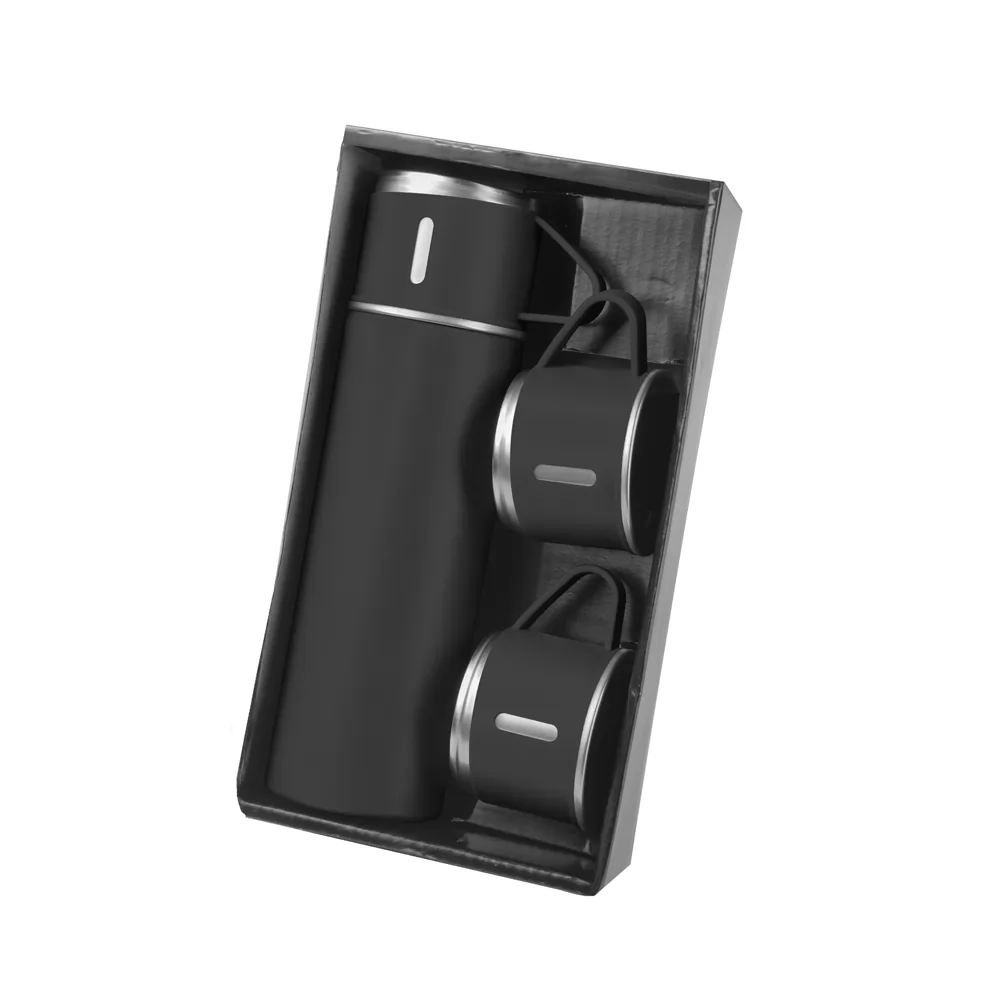 Kit Café com Garrafa Térmica e Canecas de Inox Personalizado