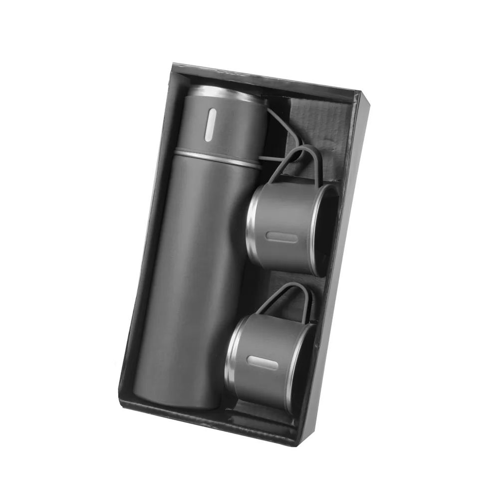 Kit Café com Garrafa Térmica e Canecas de Inox Personalizado