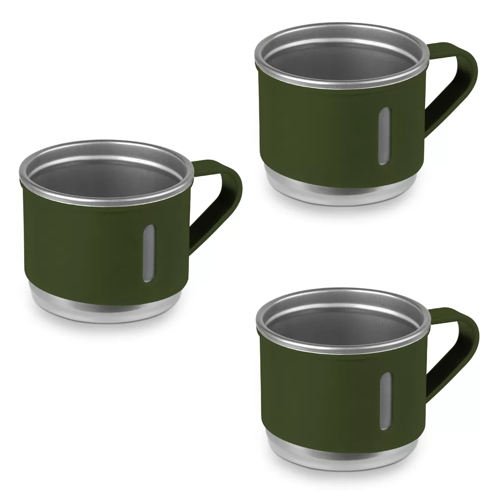 Kit Café com Garrafa Térmica e Canecas de Inox Personalizado