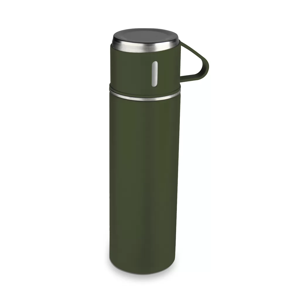 Kit Café com Garrafa Térmica e Canecas de Inox Personalizado