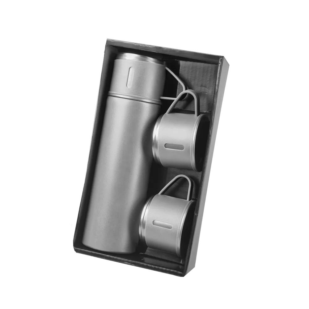 Kit Café com Garrafa Térmica e Canecas de Inox Personalizado
