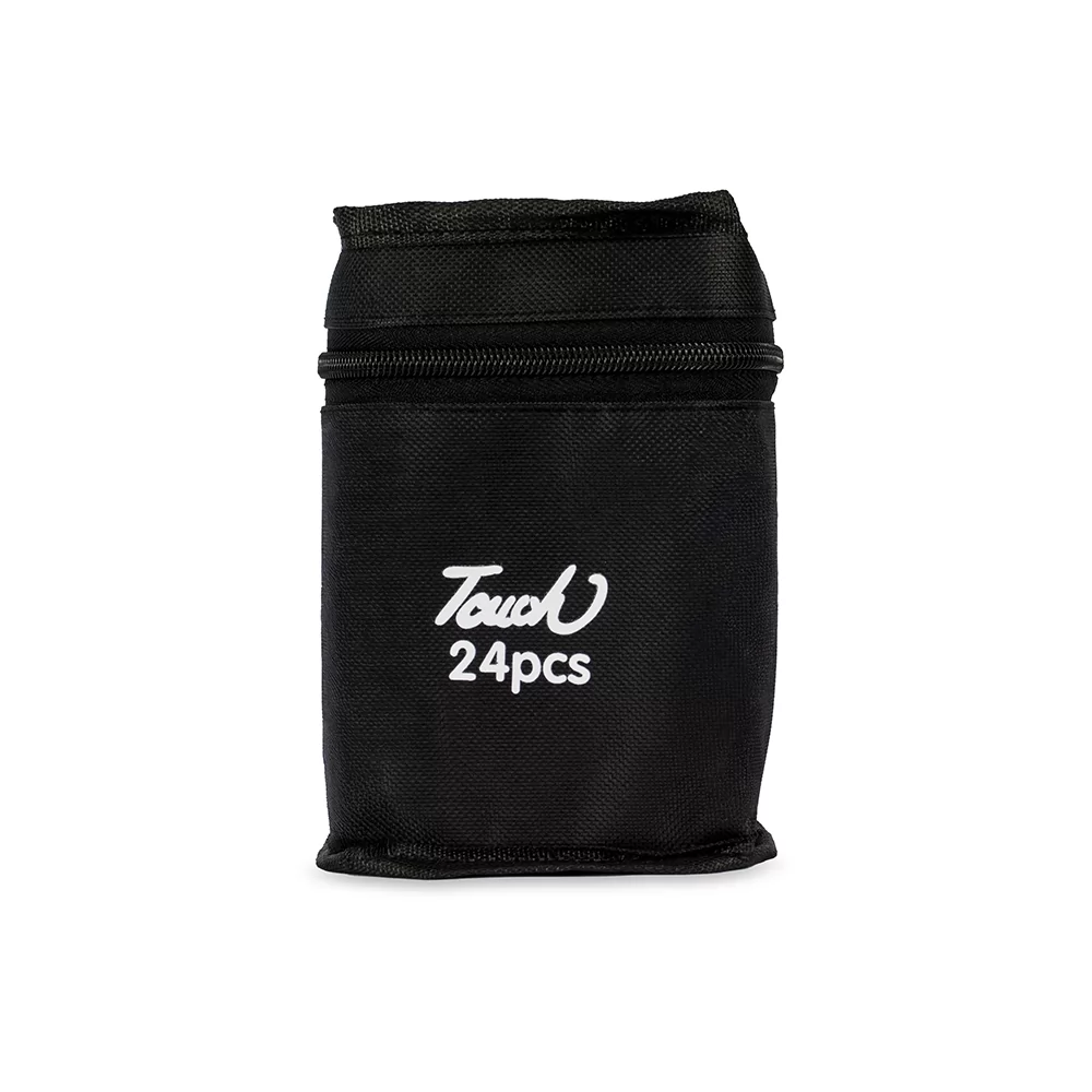 Kit Canetas Marcadoras Pontas Duplas 24 Cores Personalizado