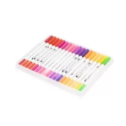 Kit Canetinhas Ponta Dupla 100 Cores Personalizado Kit Canetinhas Ponta Dupla 100 Cores Personalizado