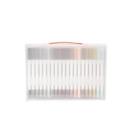 Kit Canetinhas Ponta Dupla 100 Cores Personalizado