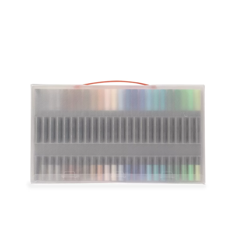 Kit Canetinhas Ponta Dupla 100 Cores Personalizado